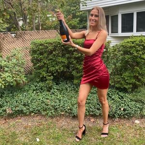 Windsor Satin Red Dress . Worn Once